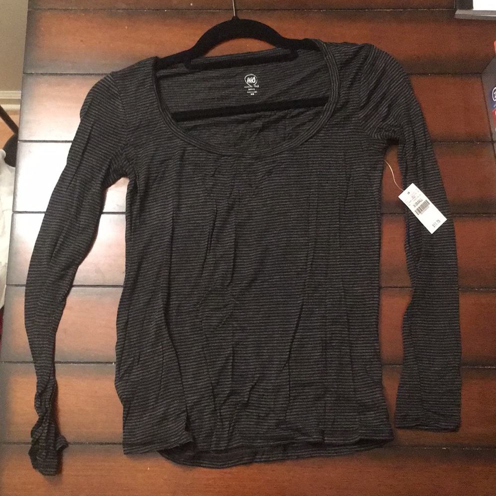 Wet Seal Grey Striped Top